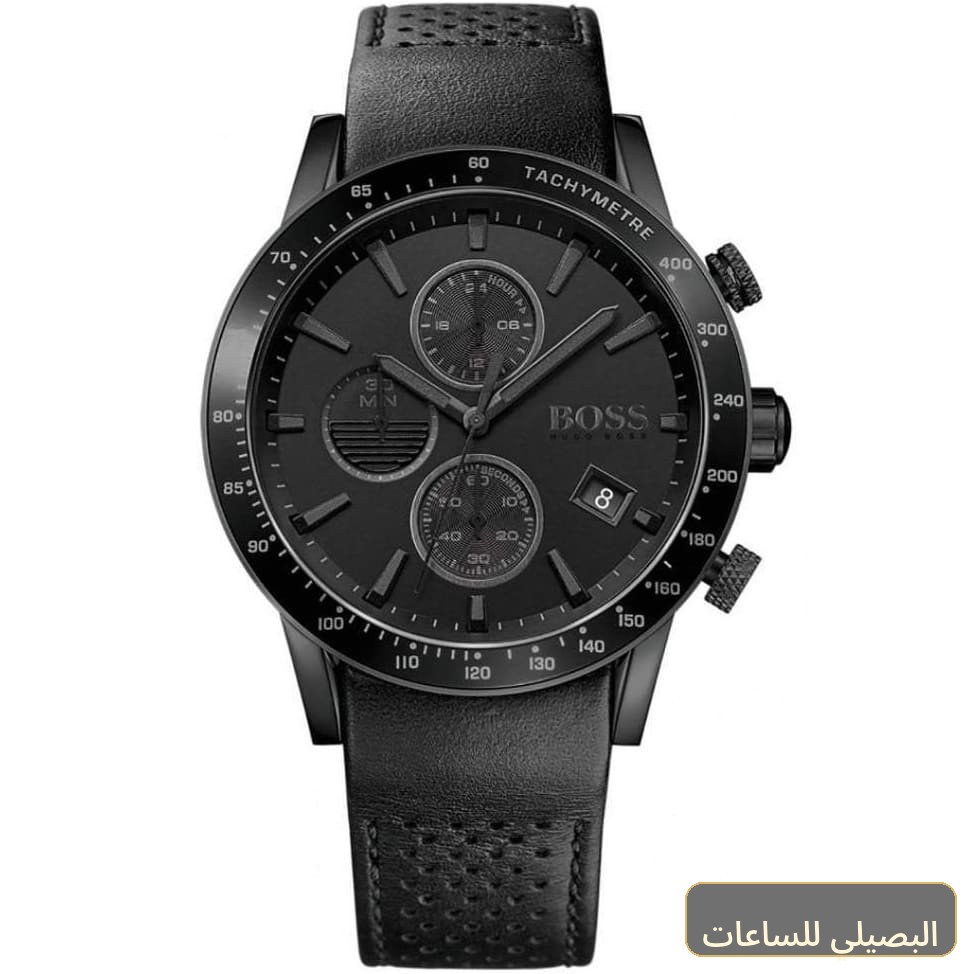ساعة هوجو بوس رافال رجالي بسير جلد أسود 1513456