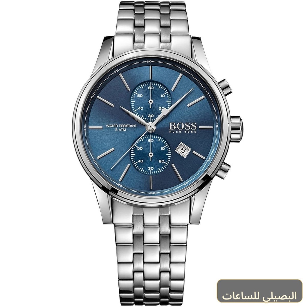 [1513384] ساعة هوغو بوس جيت رجالي بسوار فضي ومينا أزرق 1513384