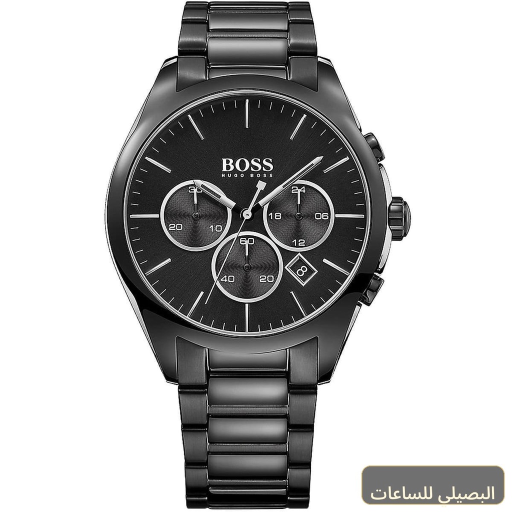 ساعة هوجو بوس أونيكس رجالي بسوار ستانلس ستيل أسود 1513365