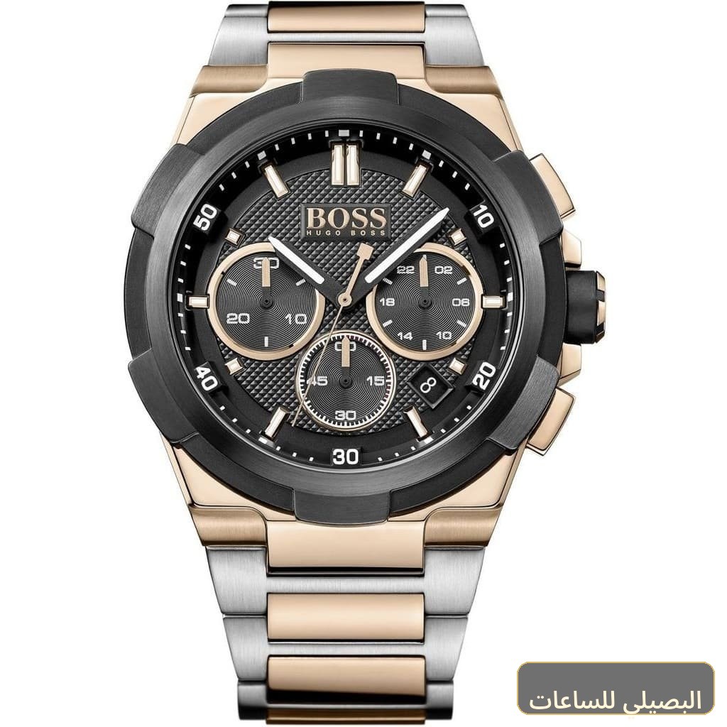 [1513358] ساعة هوجو بوس سوبر نوفا رجالي بسوار فضي ونحاسي 1513358