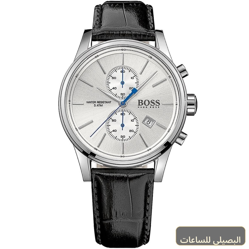 ساعة هوجو بوس جيت رجالي بسير جلد أسود 1513282