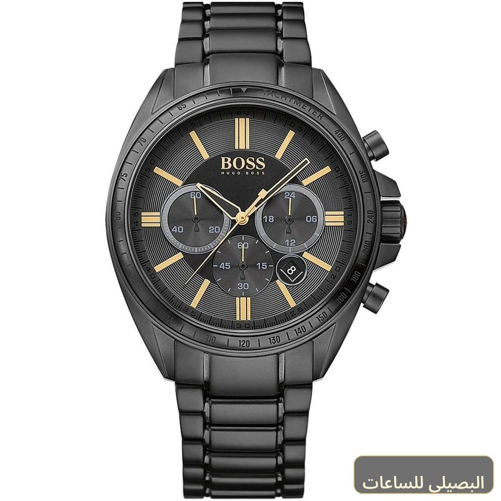 ساعة هوغو بوس درايفر رجالي بسوار معدني أسود 1513277