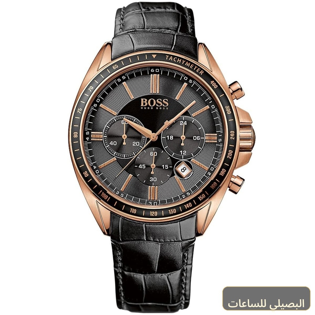 [1513093] ساعة هوغو بوس درايفر رجالي بسير جلد أسود 1513093