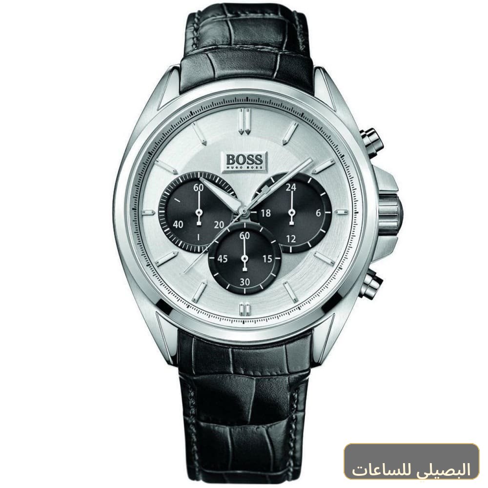 [hb1512880] ساعة هوجو بوس درايفر رجالي بسير جلد أسود 1512880
