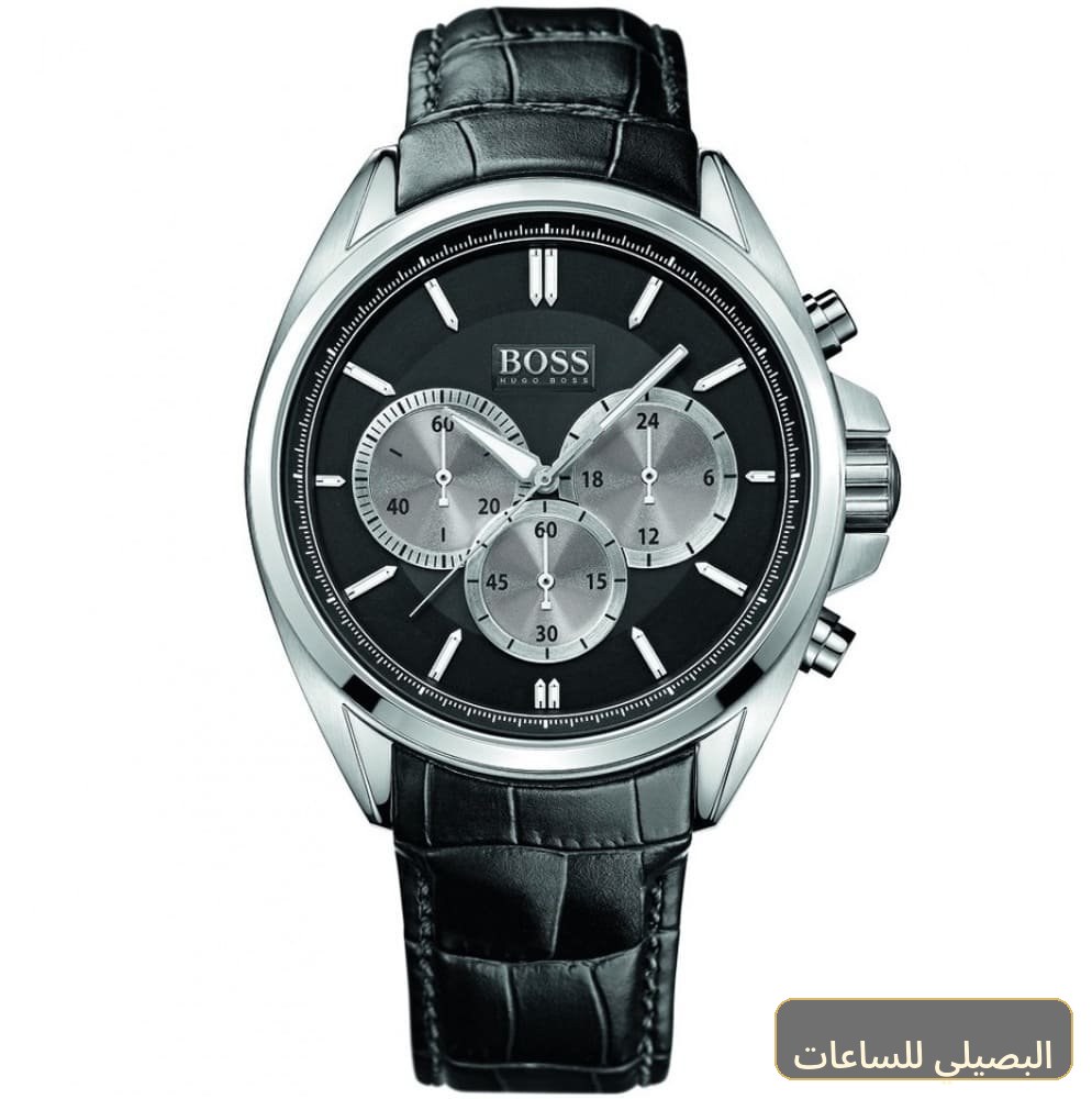 [hb1512879] ساعة هوغو بوس درايفر رجالي بسوار جلد أسود 1512879