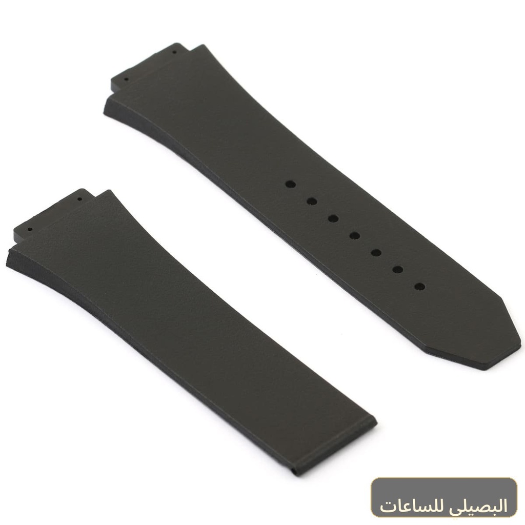 استيك ساعه اسود مطاط