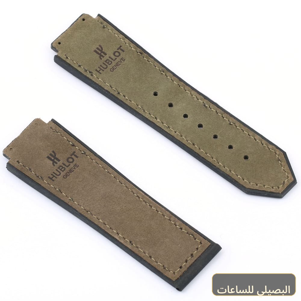 استيك ساعة هابلوت بلون زيتى من المطاط