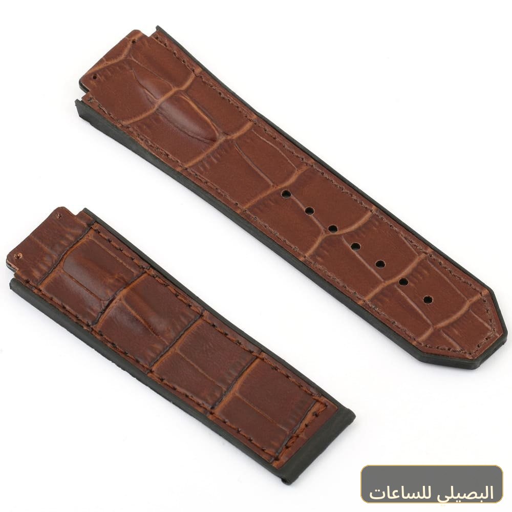 استيك ساعة هابلوت بلون بنى من المطاط