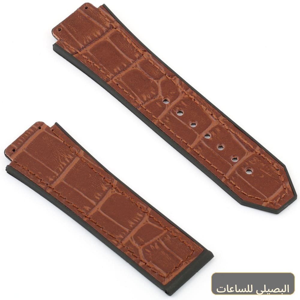 استيك ساعة هابلوت بلون بنى من المطاط