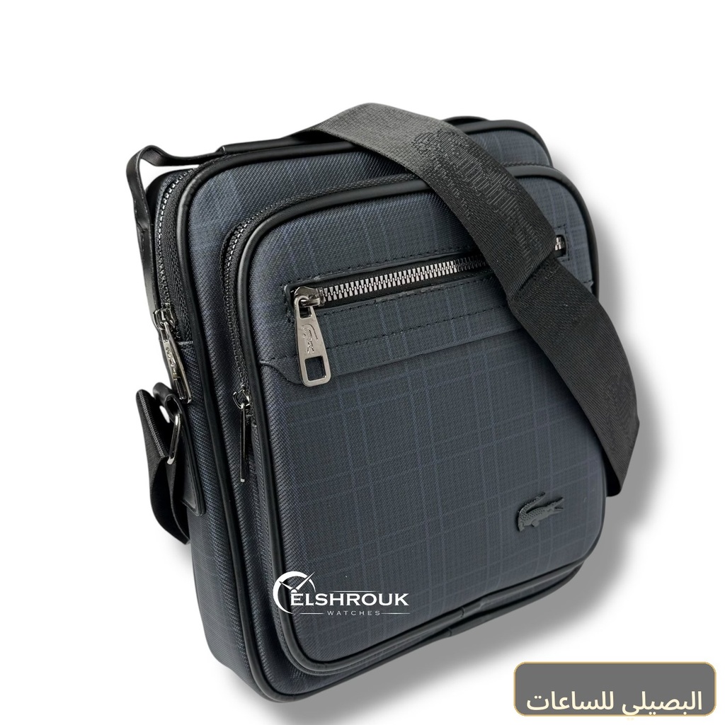 شنطة كروس لاكوست رجالي اسود