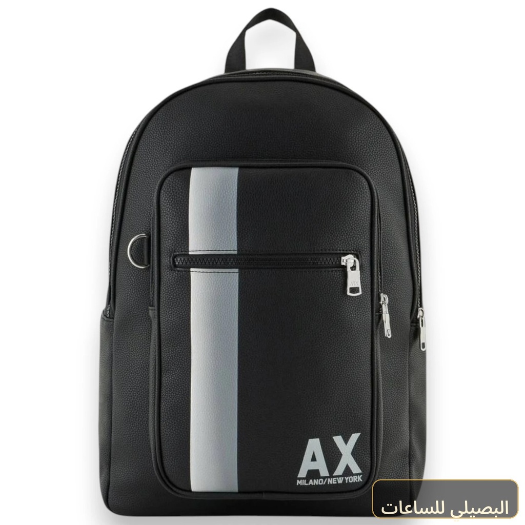 شنطة كروس A/X رجالي أسود بشريط رمادي عصرية