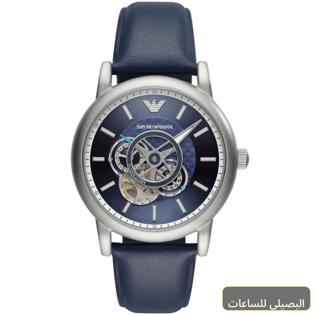 [fc2a49421399] ساعة امبوريو ارماني لويجي للرجال AR60011 بسير جلد أزرق