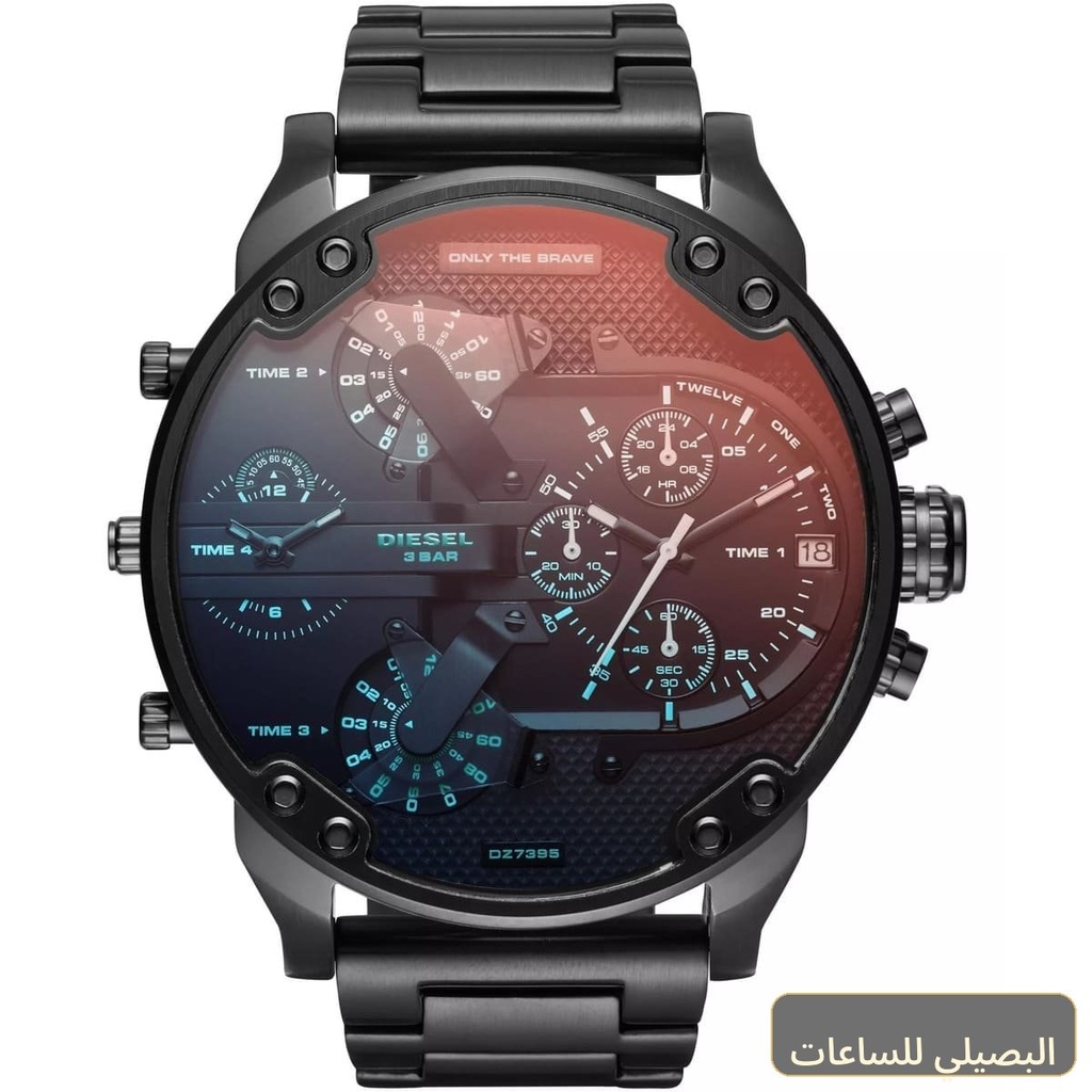 [99e8551677db] ساعة ديزل للرجال ميجا شيف DZ7395 بسير معدني أسود