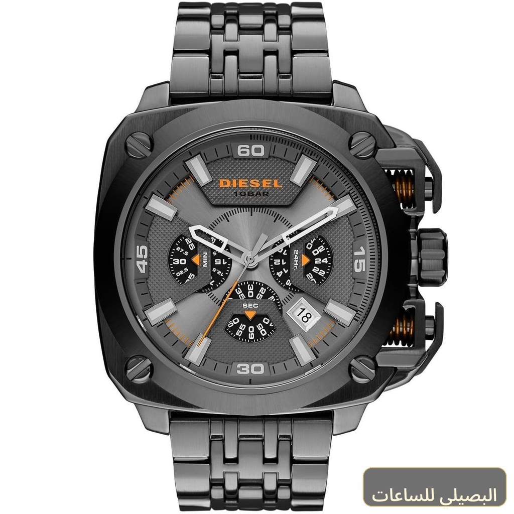 [cc9e2d8d2406] ساعة ديزل للرجال بامف DZ7344 بسير معدن رمادي