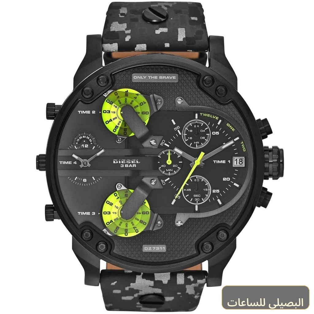 [e5c574f1f418] ساعة ديزل للرجال مستر دادي 2.0 DZ7311 بسير جلد أسود