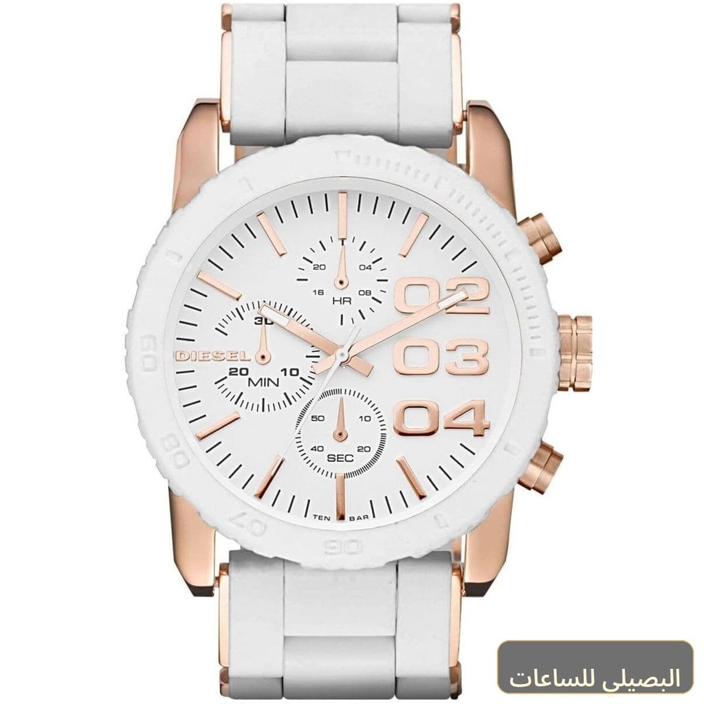 [c107f71b9a18] ساعة ديزل للرجال فرانشايز DZ5323 بسير أبيض