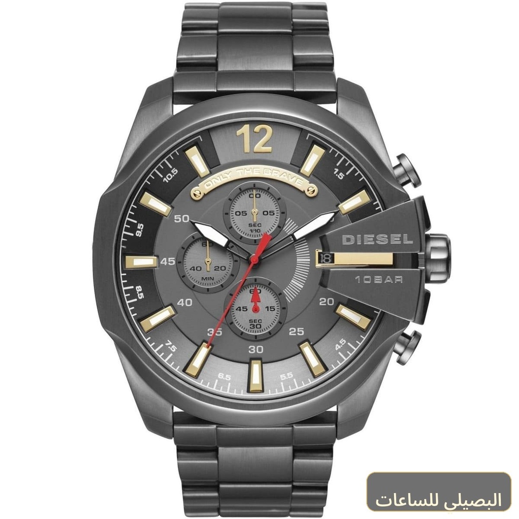 [22f25fca5e04] ساعة ديزل للرجال ميجا شيف DZ4421 بسير ستانلس ستيل رمادي