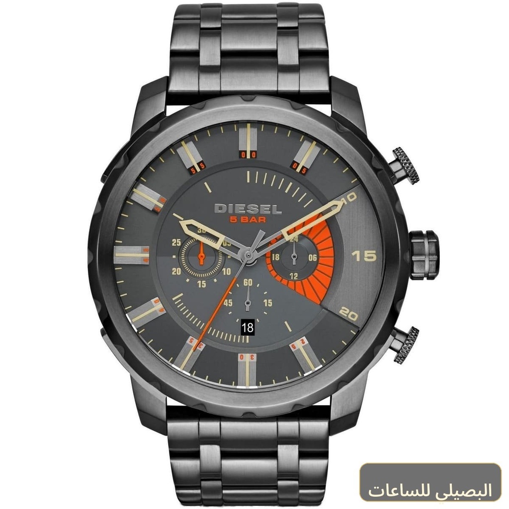 [3961dc87b5e4] ساعة ديزل للرجال سترونج هولد DZ4348 بسير معدن رمادي
