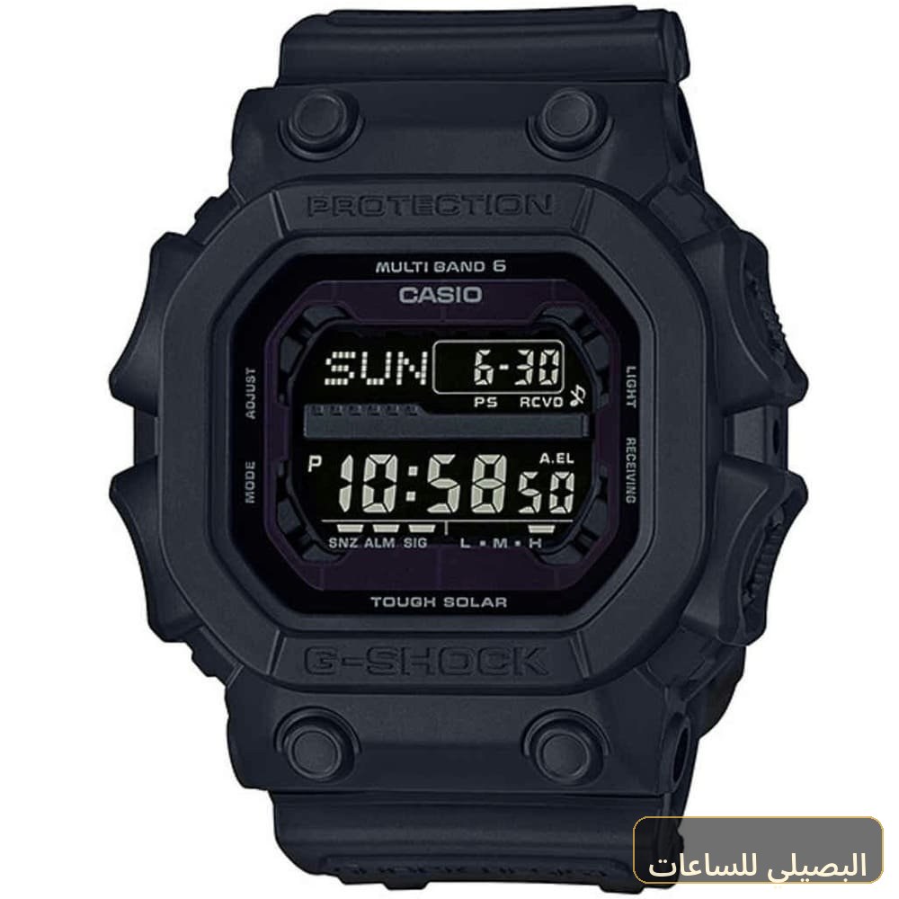 ساعة كاسيو جي شوك للرجال GXW-56BB-1JF لون أسود بسير راتنج ونظام عرض رقمي