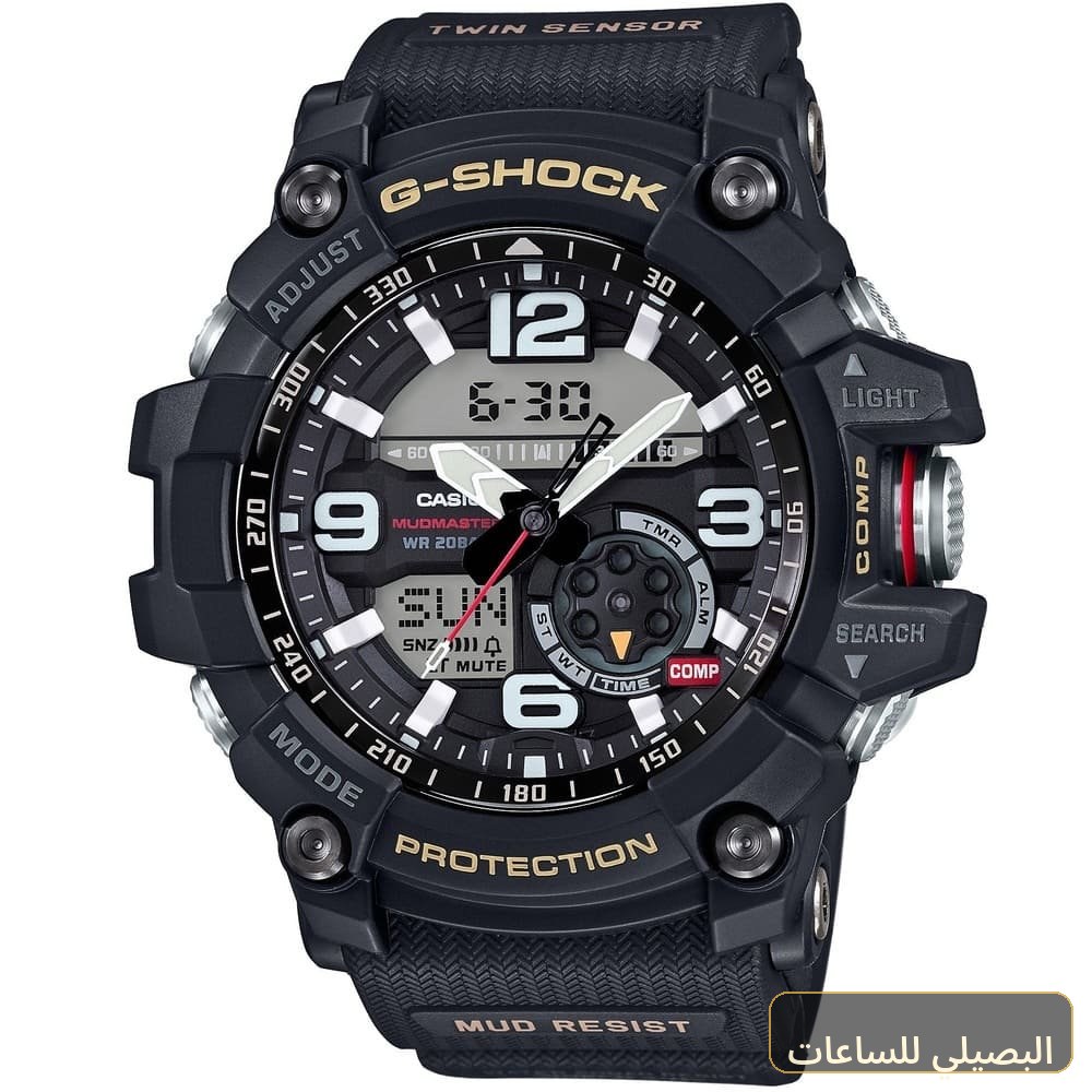 [ca6b1f25b439] ساعة كاسيو جي شوك للرجال GG-1000-1A بلون أسود وسير راتنج