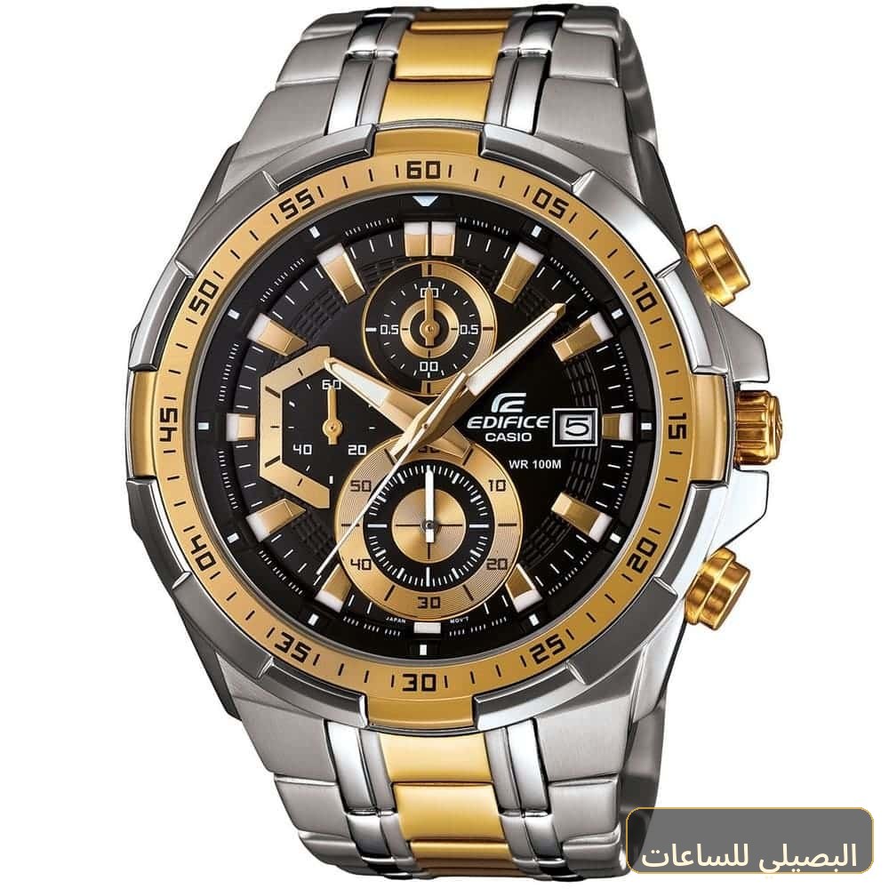 ساعة كاسيو اديفيس للرجال EFR539SG-1A ستانلس ستيل فضي وذهبي