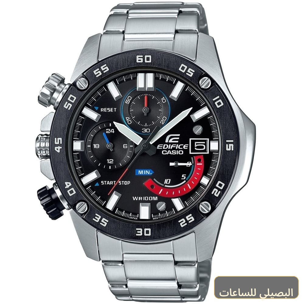 [CSIM-10574] ساعة كاسيو اديفيس للرجال EFR-558DB-1AVUEF ستانلس ستيل فضي بمينا أسود