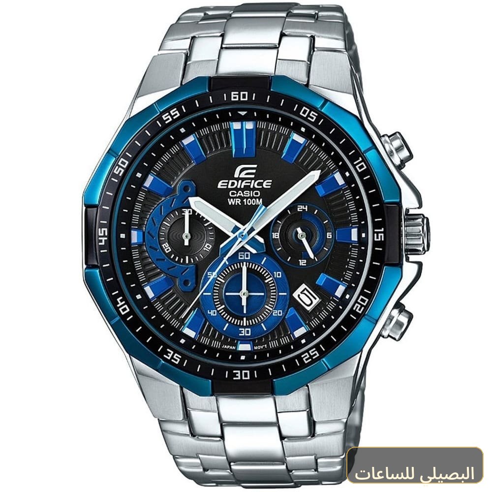 [CSIM-10544] ساعة كاسيو اديفيس للرجال EFR-554D-1A2VUEF ستانلس ستيل فضي وأسود