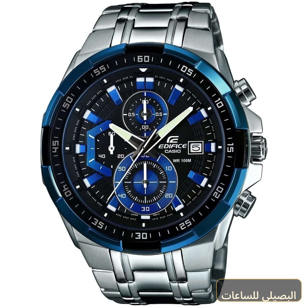 [CSIM-10463] ساعة كاسيو اديفيس للرجال EFR-539D-1A2VUEF ستانلس ستيل فضي وأسود