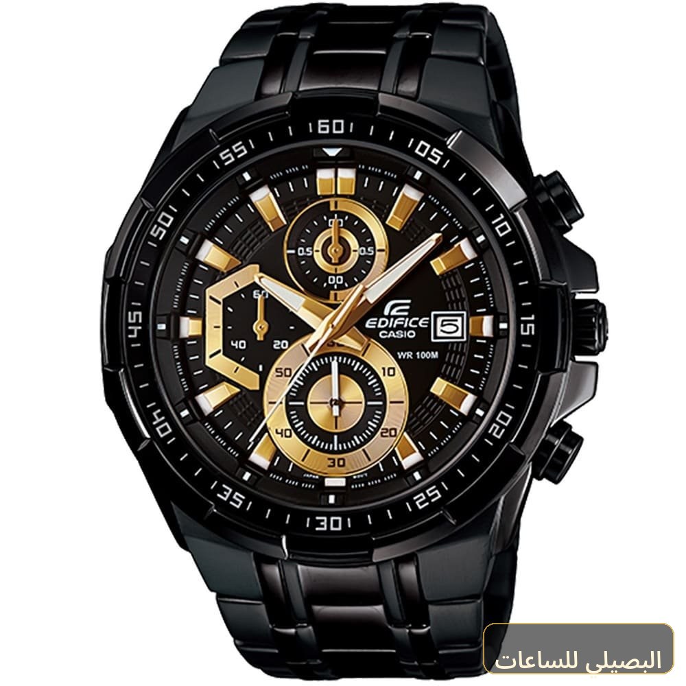 [CSIM-10448] ساعة كاسيو اديفيس للرجال EFR-539BK-1AV ستانلس ستيل بالكامل باللون الأسود