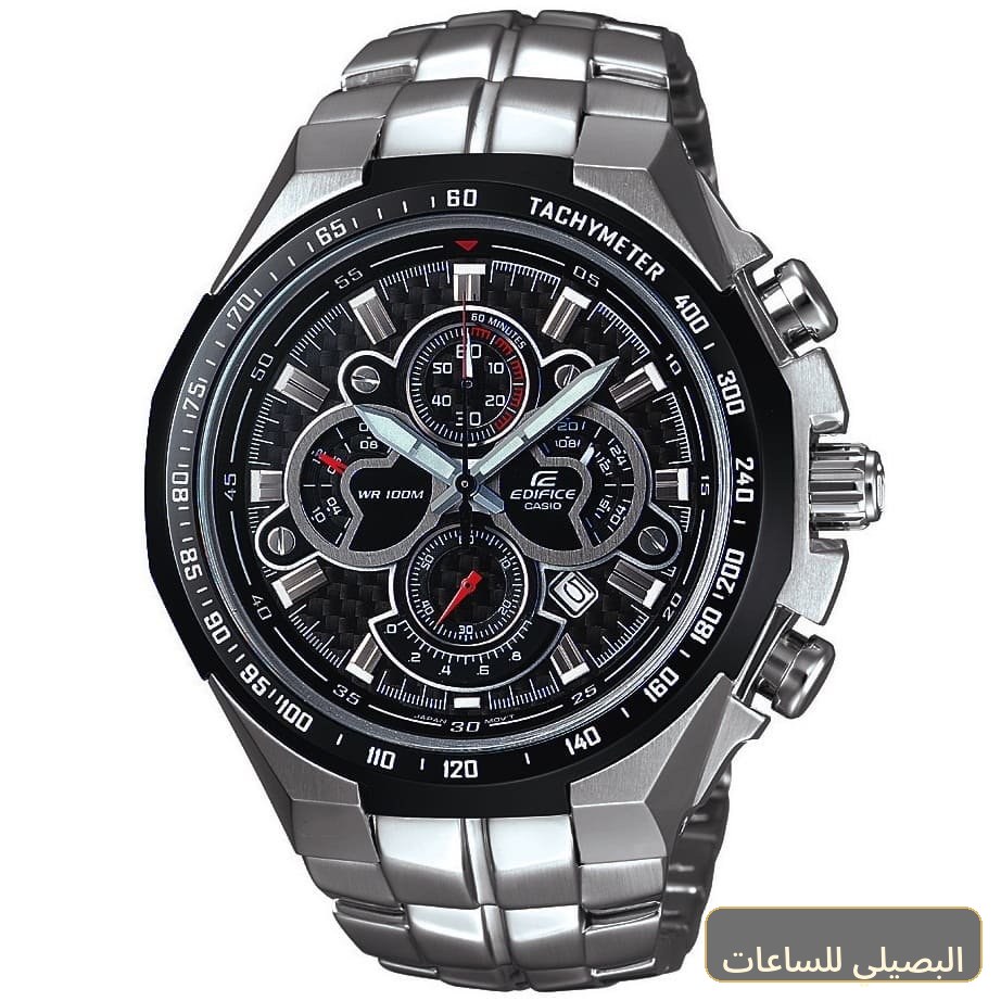 [CSIM-10384] ساعة كاسيو اديفيس للرجال EF-554SP-1A ستانلس ستيل فضي بمينا أسود