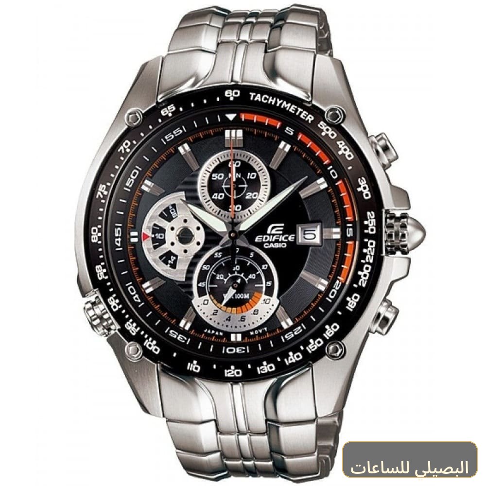 [CSIM-10333] ساعة كاسيو اديفيس للرجال EF-543D-1AV ستانلس ستيل فضي بمينا أسود