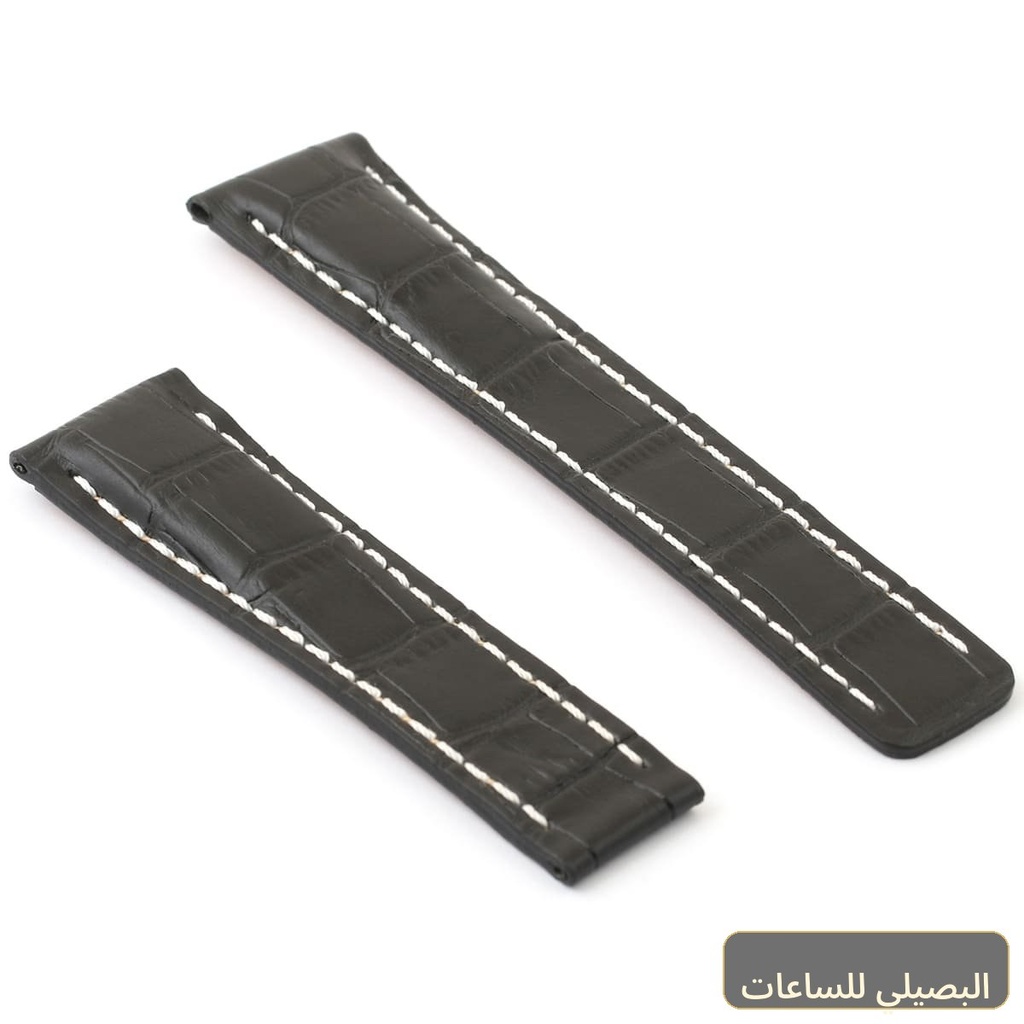 استيك ساعة جلد اسود
