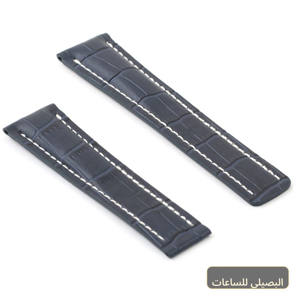 استيك ساعه جلد ازرق
