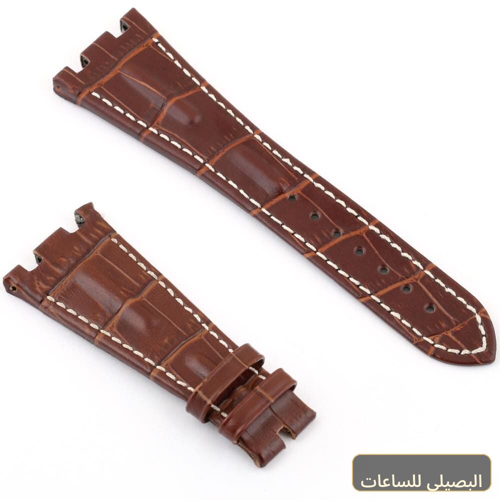 استيك ساعة اوديمار بيجيه بلون بنى من الجلد