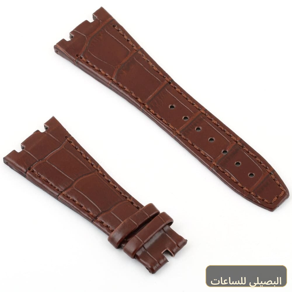 استيك ساعة اوديمار بيجيه بلون بنى من الجلد