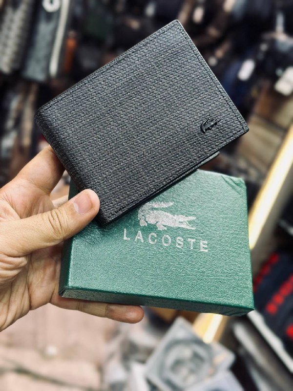 محفظة جلد لاكوست