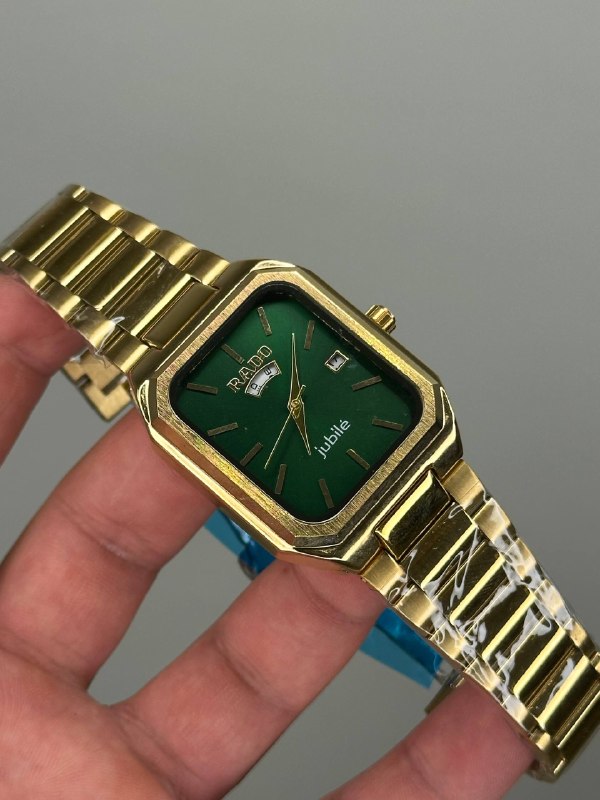[TG-24127-7c212c48] ساعة رادو ذهبية مينا أخضر