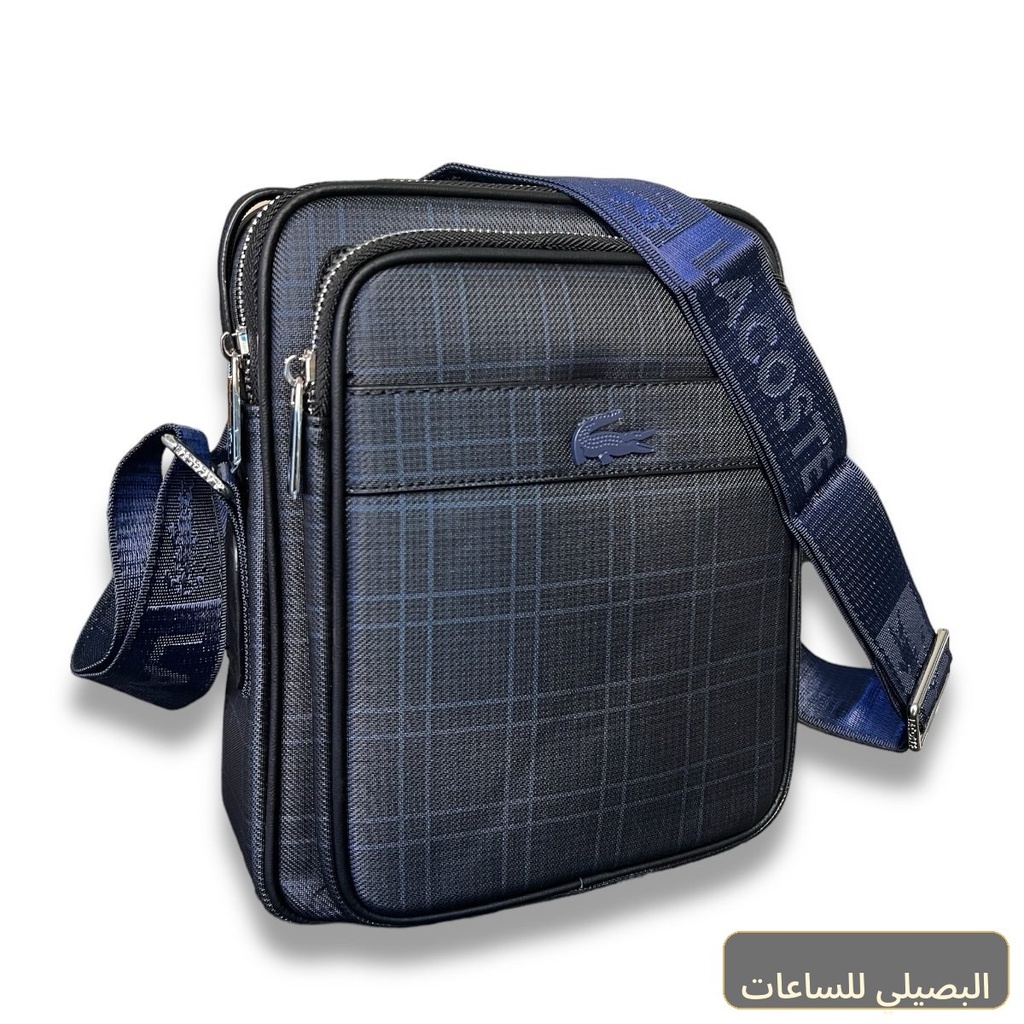 شنطة كروس لاكوست رجالي باللون الأزرق