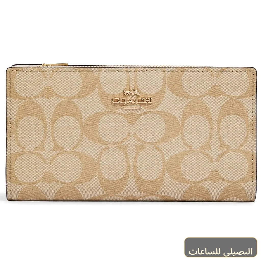 محفظة كوتش حريمي طويلة خاكي فاتح سيجنتشر C8714