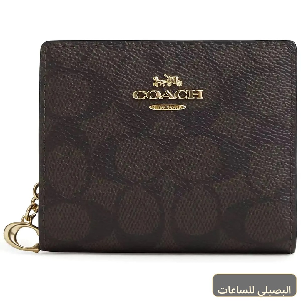 [L8379] محفظة كوتش COACH حريمي كابولي بني موديل CW789 IMXAQ
