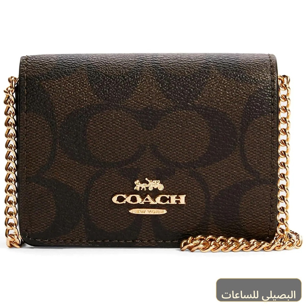 محفظة كوتش COACH ميني بسلسلة سيجنتشر موديل CZ278