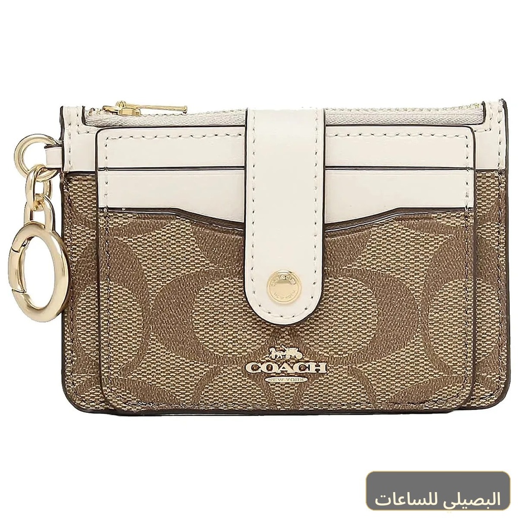 محفظة كروت كوتش COACH حريمي سيجنتشر بفتحة هوية C7398 IMDJ8