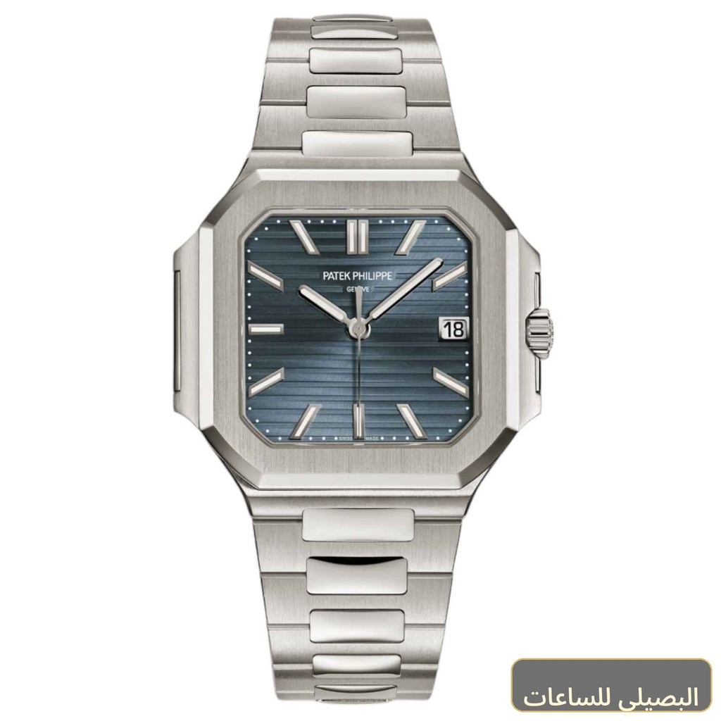 [PTKM-60052] ساعة باتيك فيليب أوتوماتيك بسوار معدني فضي ومينا أزرق